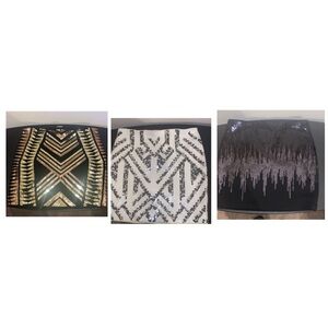 Express Sequin Mini Skirts  (set of 3)